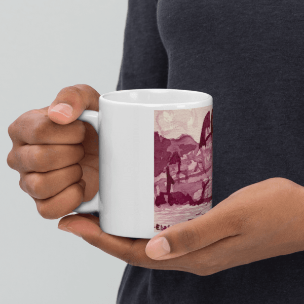 Roque de los dos hermanos - Taza blanca brillante - Imagen 3
