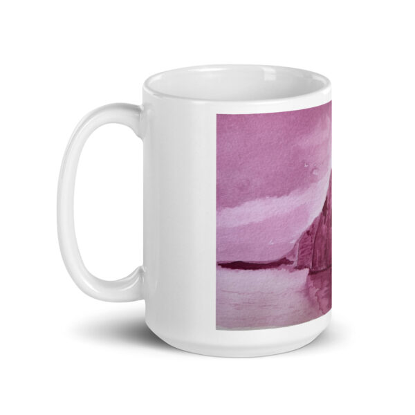 Acantilado de los Gigantes - Taza blanca brillante - Imagen 2