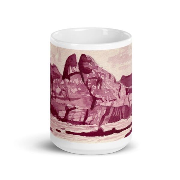 Roque de los dos hermanos - Taza blanca brillante - Imagen 6