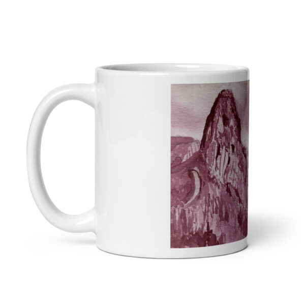 Roque de Agando -Taza blanca brillante - Imagen 5