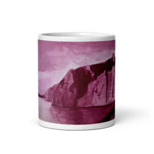 Acantilado de los Gigantes - Taza blanca brillante