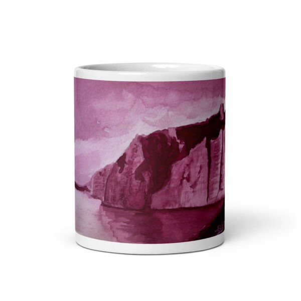Acantilado de los Gigantes - Taza blanca brillante
