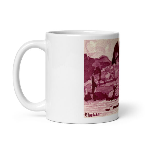 Roque de los dos hermanos - Taza blanca brillante - Imagen 4