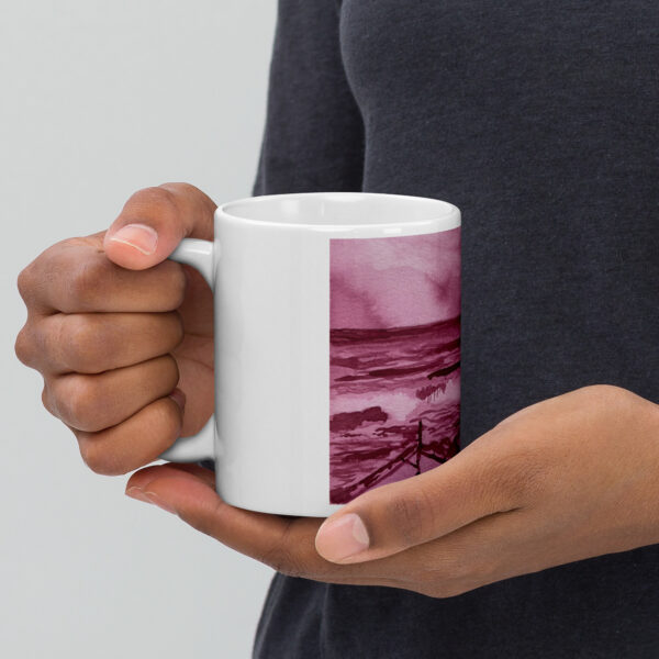 Pescante de Hermigua - Taza blanca brillante - Imagen 3