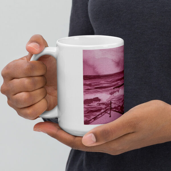 Pescante de Hermigua - Taza blanca brillante - Imagen 4