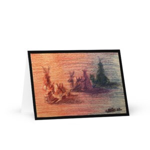 Tarjeta con felicitación de Navidad Camino a la realidad 2020